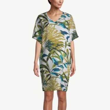 Chicos Linen Palm Tunic Dress Cover Up