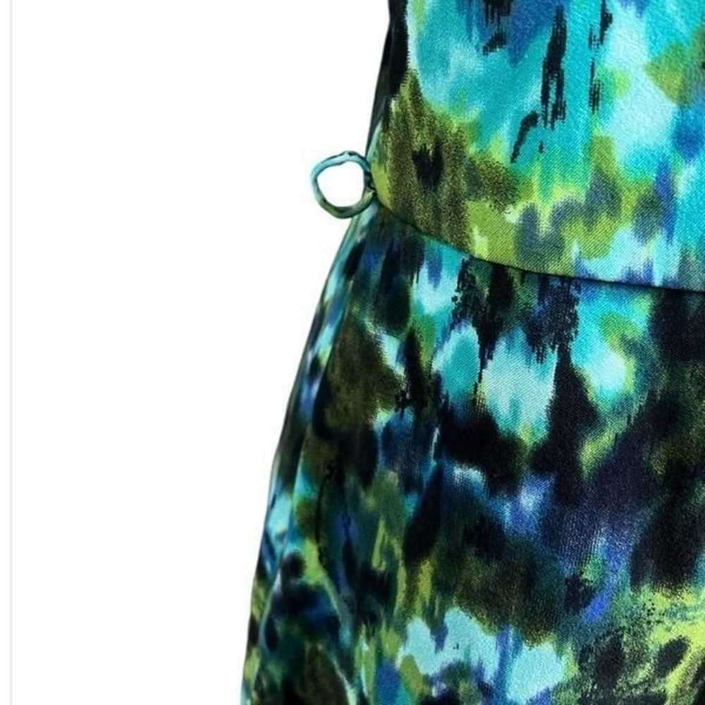 Kasper dress plus size 16 green multicolor sleeve… - image 3