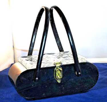 Vintage Original Rialto NY Silk Embroidered Plastic Overlay