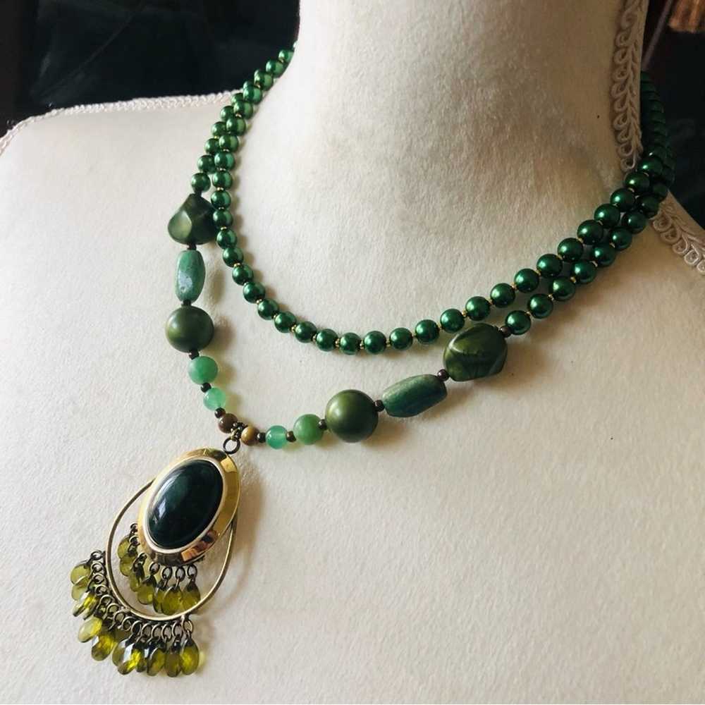 Handcrafted repurpose double strand aventurine st… - image 4