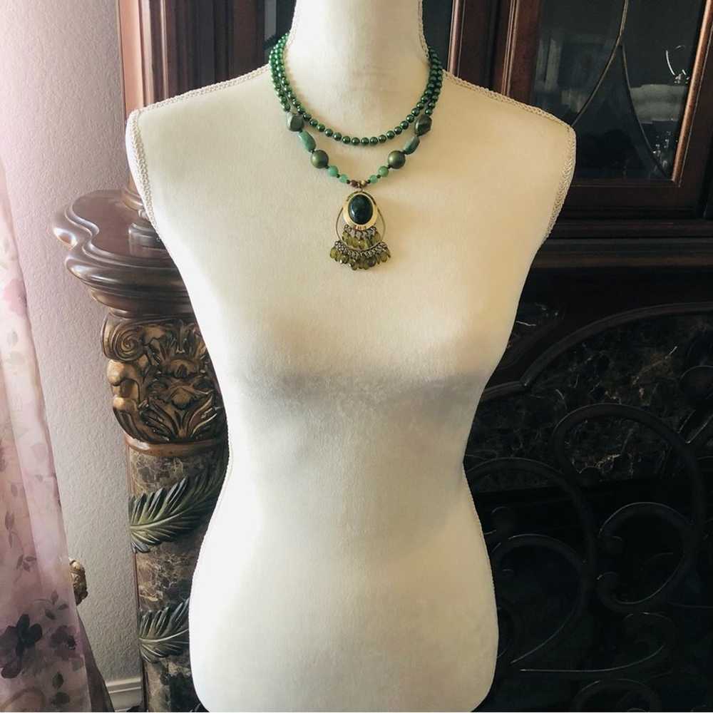 Handcrafted repurpose double strand aventurine st… - image 6