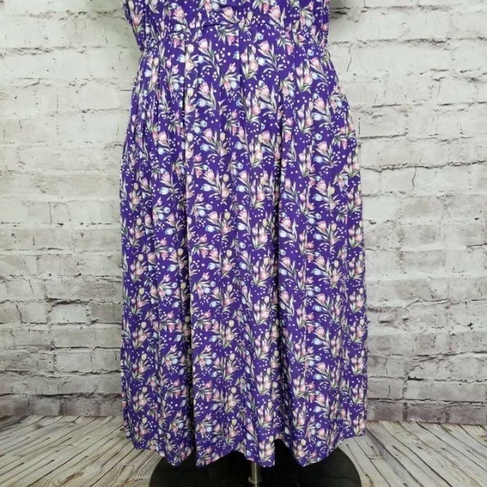 Vintage 90s Leslie Fay Floral Midi - image 3