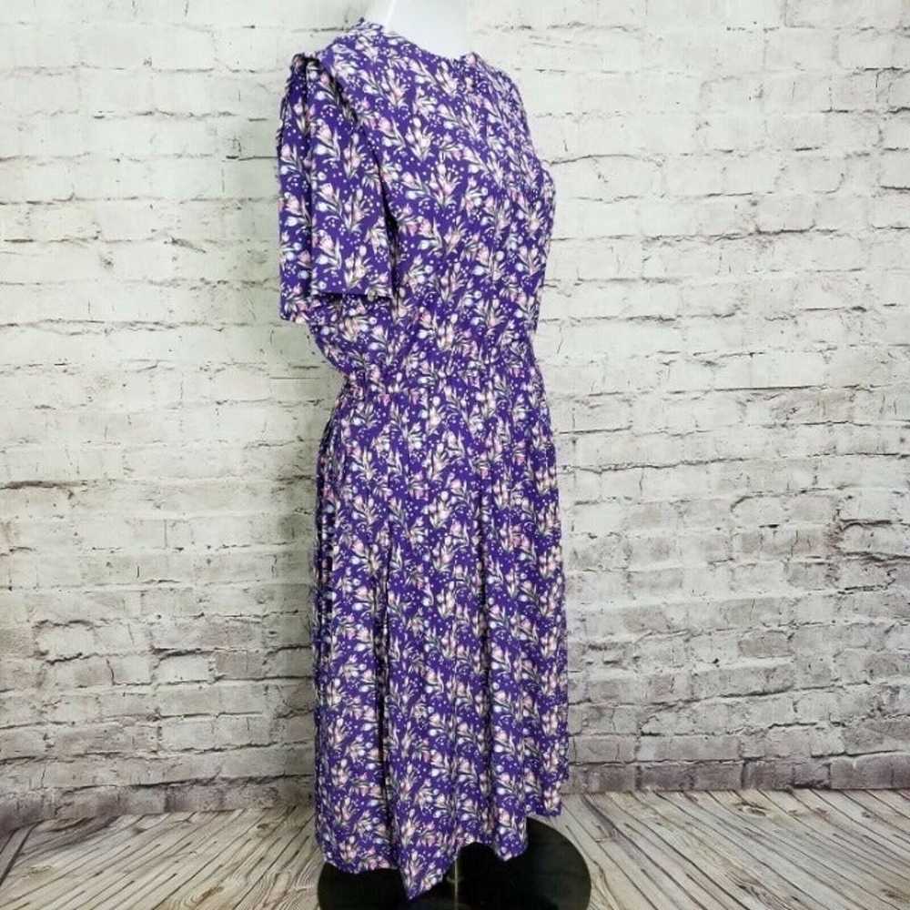 Vintage 90s Leslie Fay Floral Midi - image 4