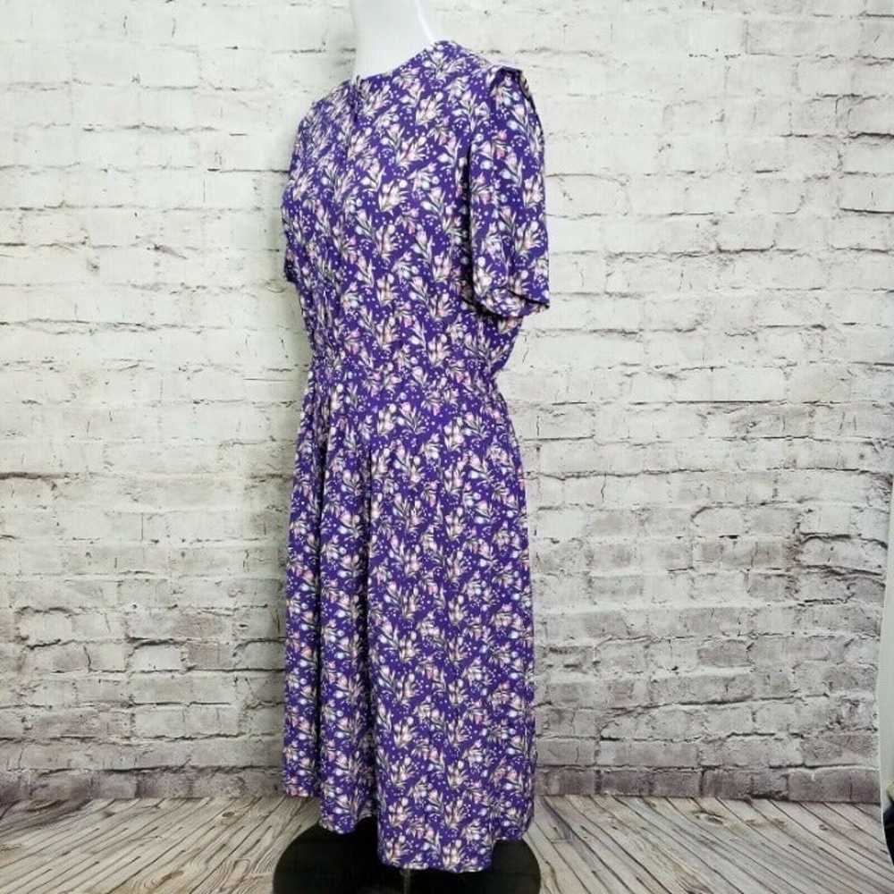 Vintage 90s Leslie Fay Floral Midi - image 5