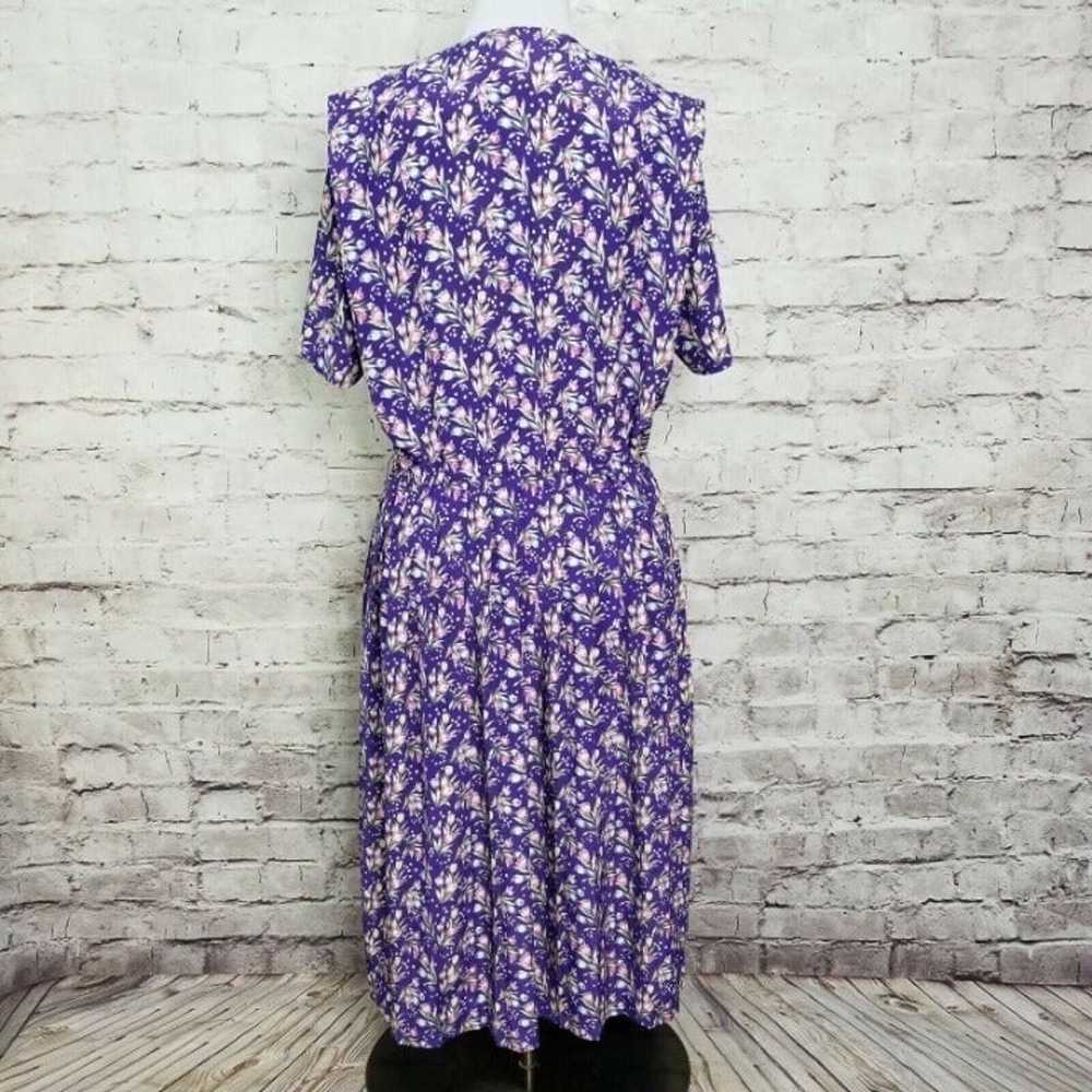 Vintage 90s Leslie Fay Floral Midi - image 6