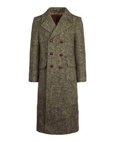 Gucci Mens Double Breasted Wool-Blend Coat