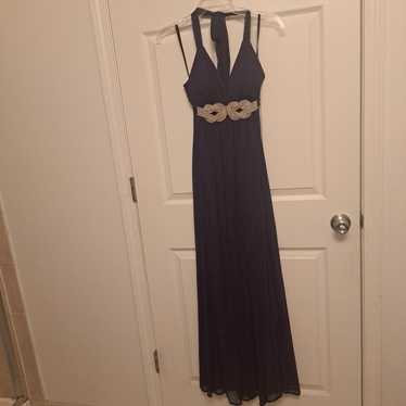 Beautiful halter style long  purple dress