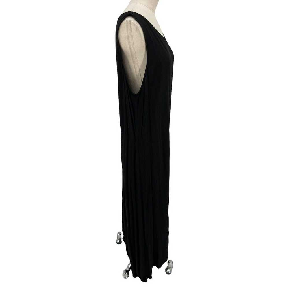 Eileen Fisher Dress Sleeveless Black Textured Ray… - image 5