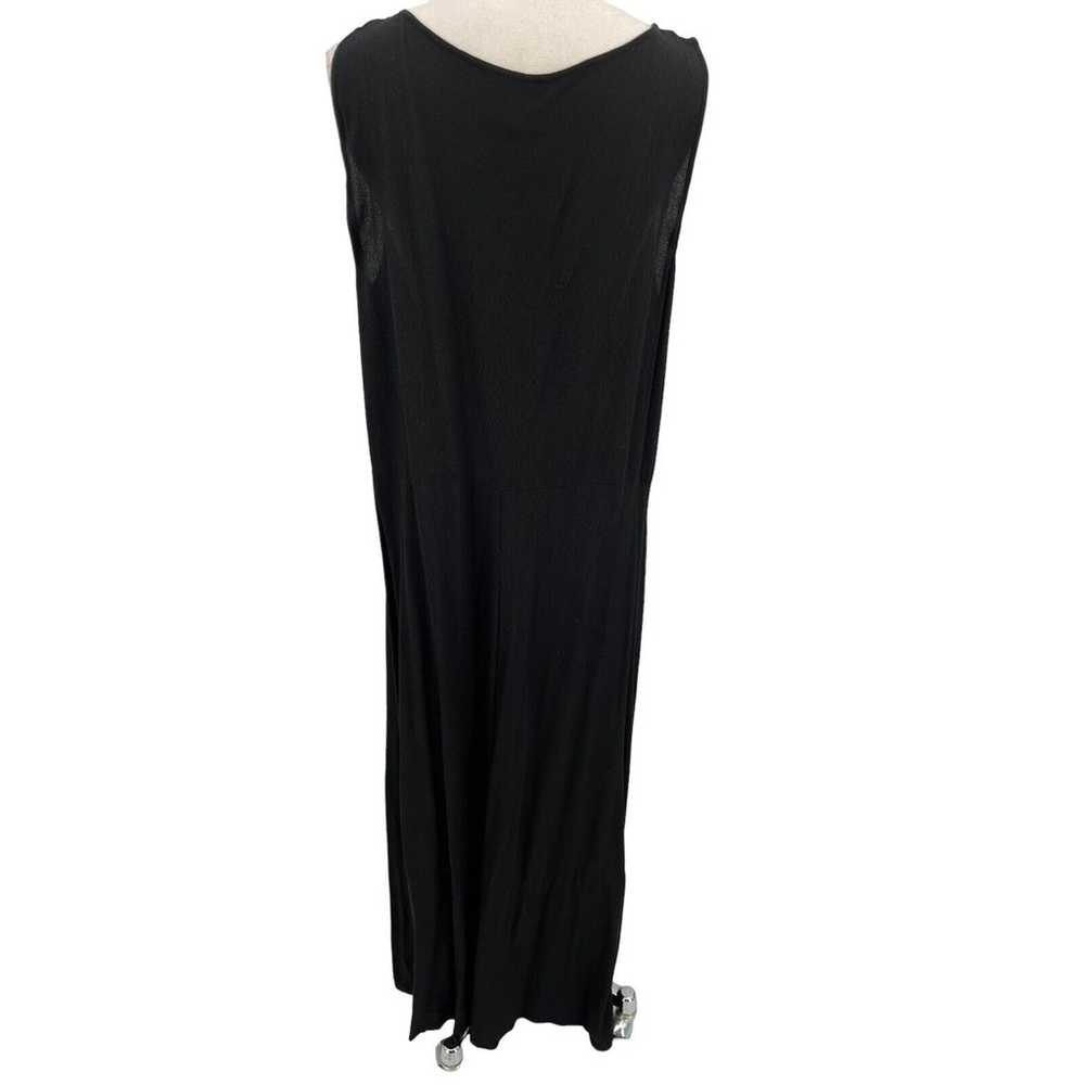 Eileen Fisher Dress Sleeveless Black Textured Ray… - image 6