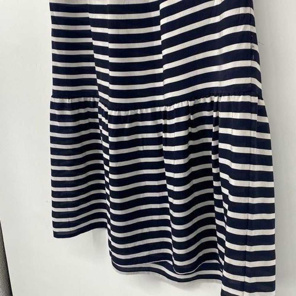 J.Crew 100% Silk Marin Sailor Mini Dress Nautical… - image 10