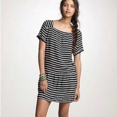 J.Crew 100% Silk Marin Sailor Mini Dress Nautical… - image 1