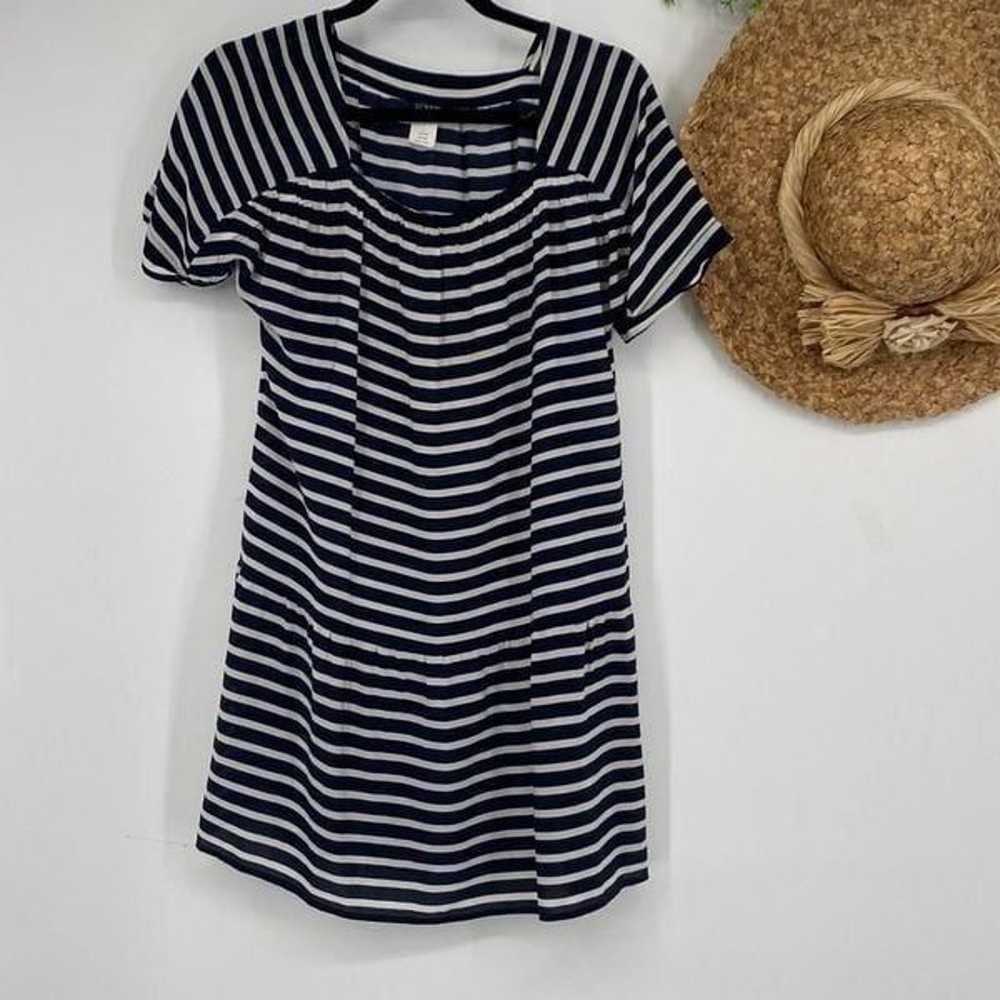 J.Crew 100% Silk Marin Sailor Mini Dress Nautical… - image 2