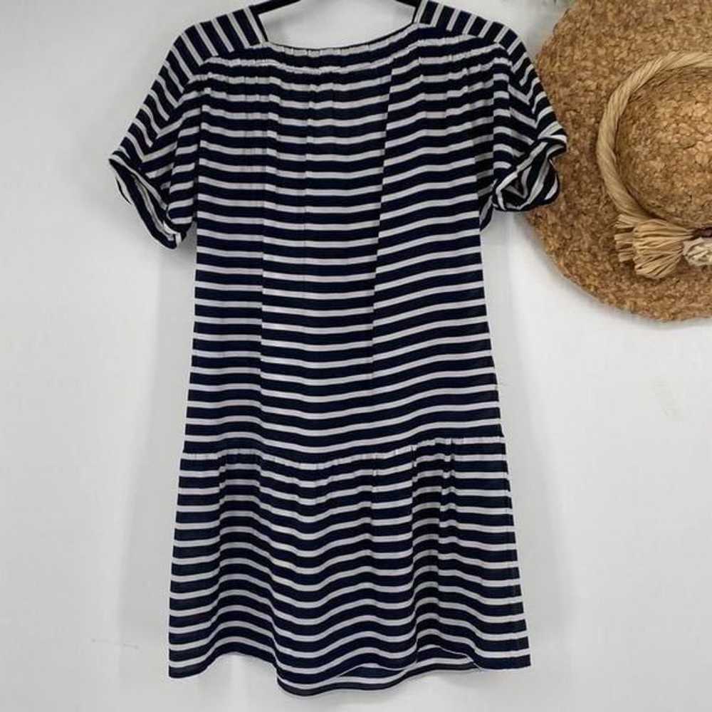 J.Crew 100% Silk Marin Sailor Mini Dress Nautical… - image 8