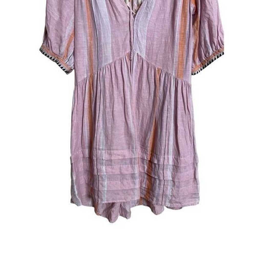 Lemlem x H&M Short Airy Linen Dress Puff Sleeves … - image 8