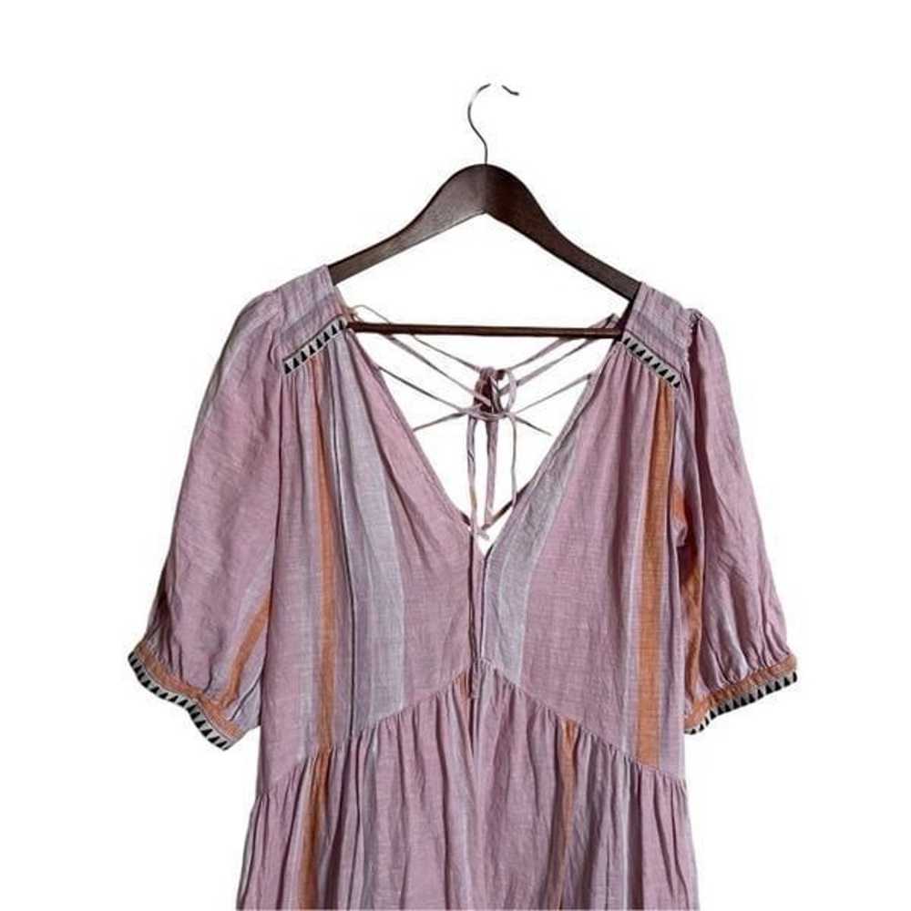 Lemlem x H&M Short Airy Linen Dress Puff Sleeves … - image 9