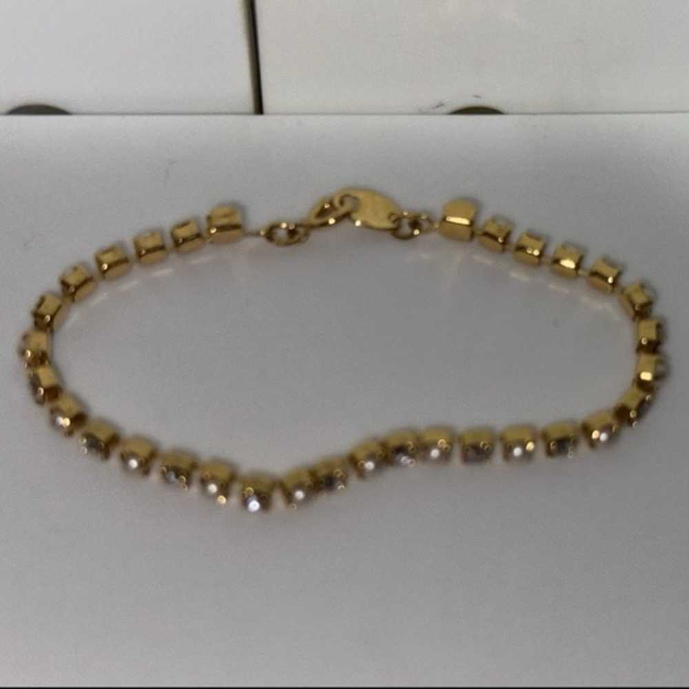 Avon Bracelet 
Faux Pearls Rhinestone  
Gold Tone… - image 5