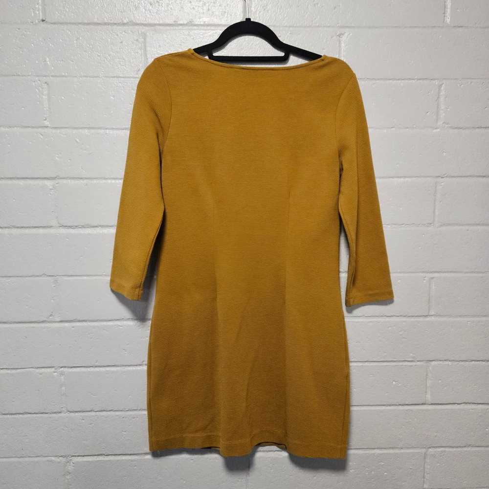 Boden Anita Dress Size 8 Mustard Yellow and Navy - image 2