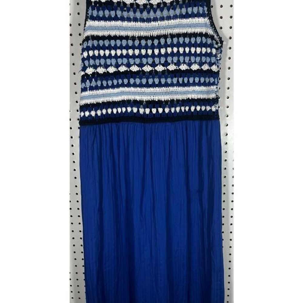 ZARA CONTRASTING CROCHET KNIT DRESS SIZE L - image 6