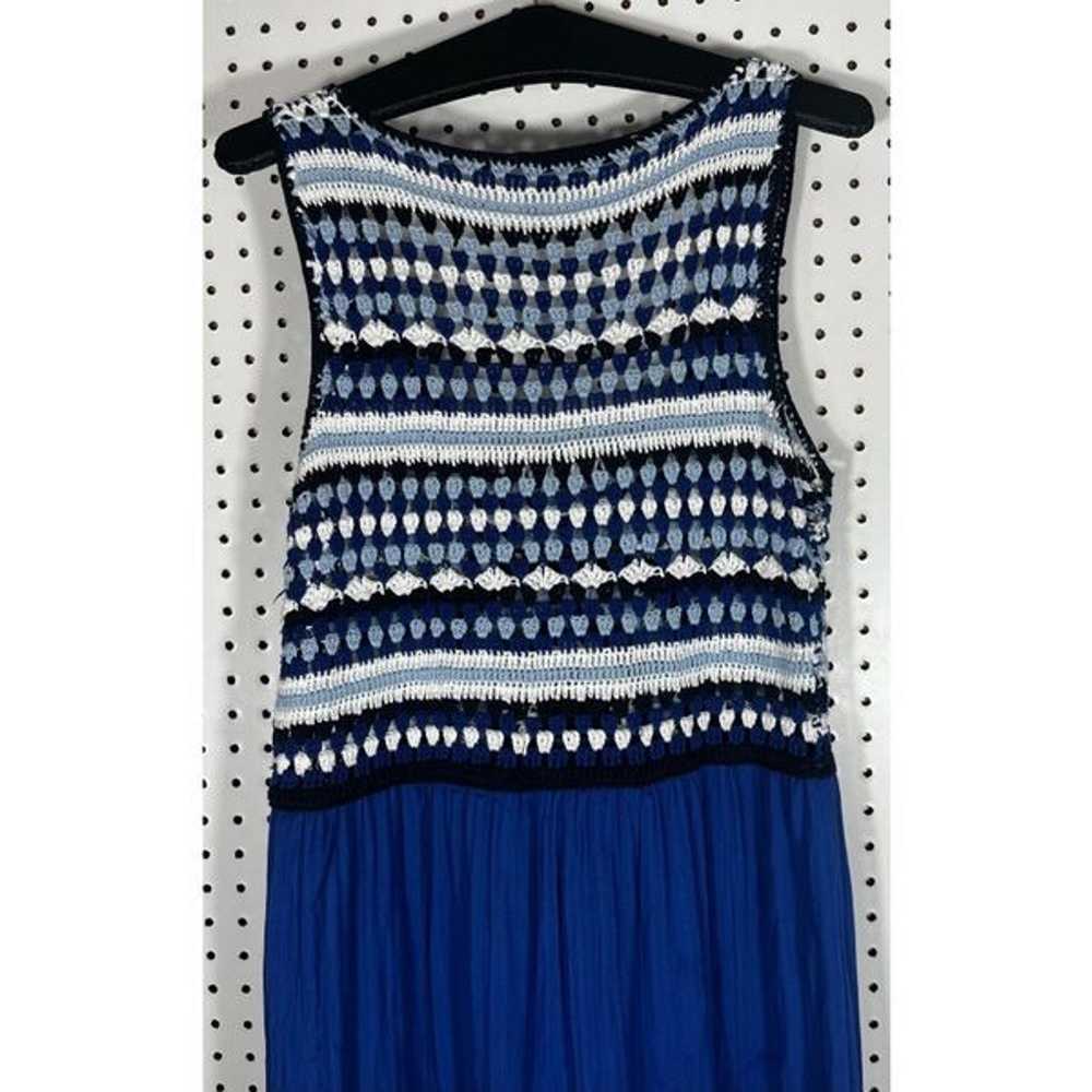 ZARA CONTRASTING CROCHET KNIT DRESS SIZE L - image 7