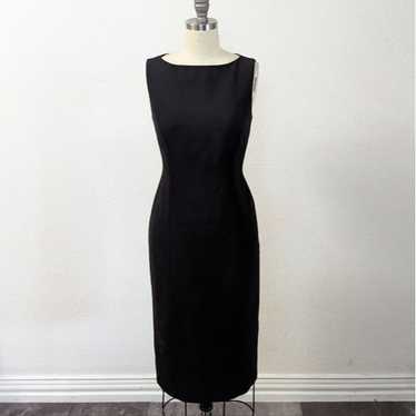 Michael Kors 100% Wool Boatneck Sheath Dress Blac… - image 1