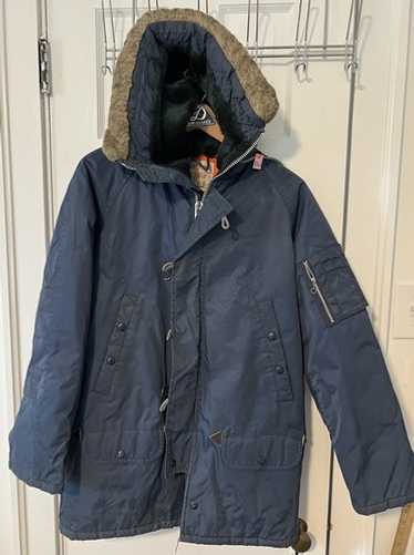 ジャケット・アウター 70s us.army N-3b VTG 70s M N-3B Mens Flying Jacket Olive Nylon Parka Extreme