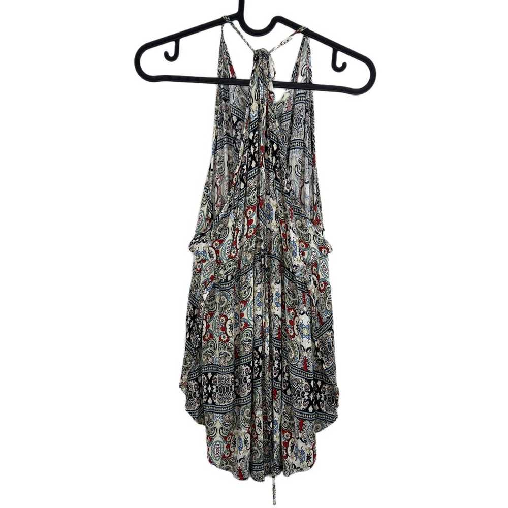 Free People Rhythm Abstract Bohemian Print Romper… - image 3