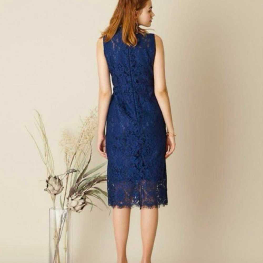 [AIMER] Stand Neck All Lace Dress - image 2