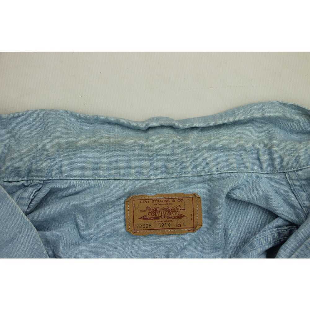 Levi's 70s Levi's Baby Blue Denim Trucker Jacket M - image 8