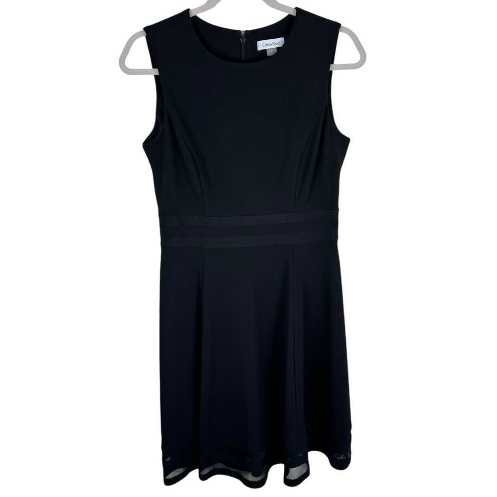 Calvin Klein Black Sleeveless Round Neck A-Line K… - image 1