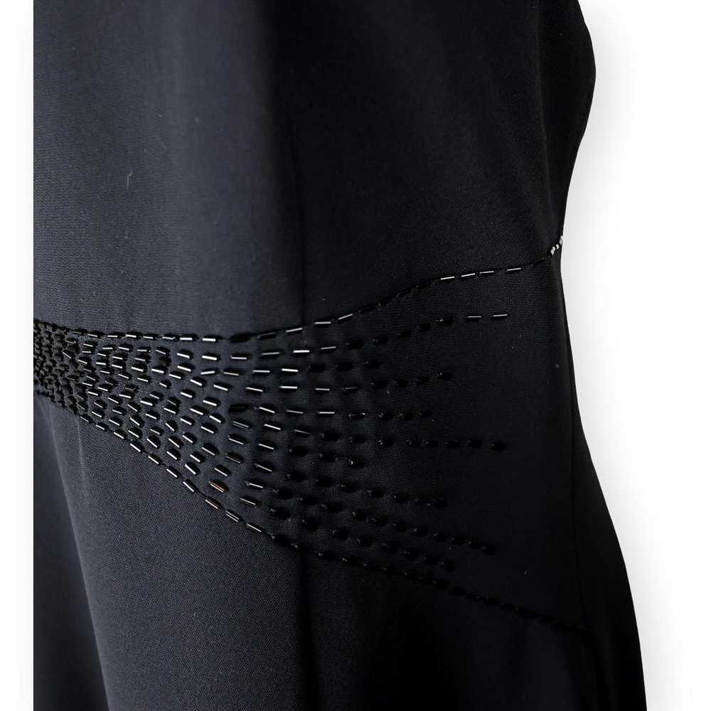 Donna Morgan Black Beaded Halter Cocktail Dress 12 - image 6