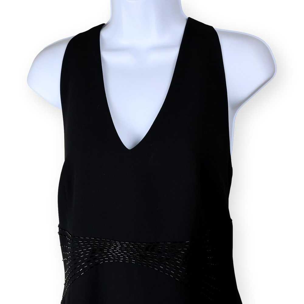 Donna Morgan Black Beaded Halter Cocktail Dress 12 - image 9