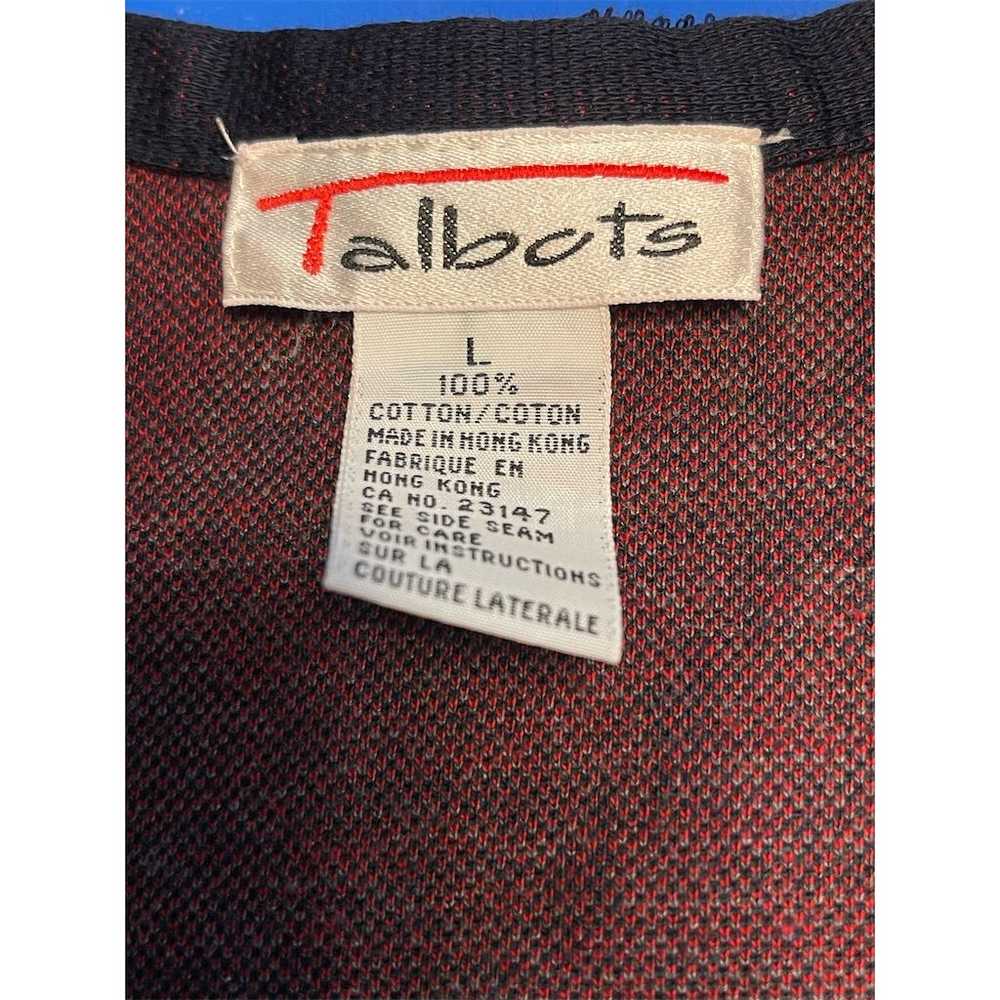 Talbots Women's Argyle Cardigan Sweater Multicolo… - image 2