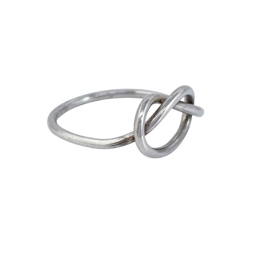 Vintage Sterling Silver 925 Infinity Knot Ring Si… - image 3