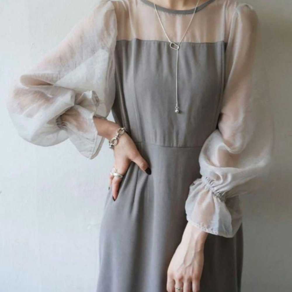 Lumier Tulle Layered Dress Gray - image 2