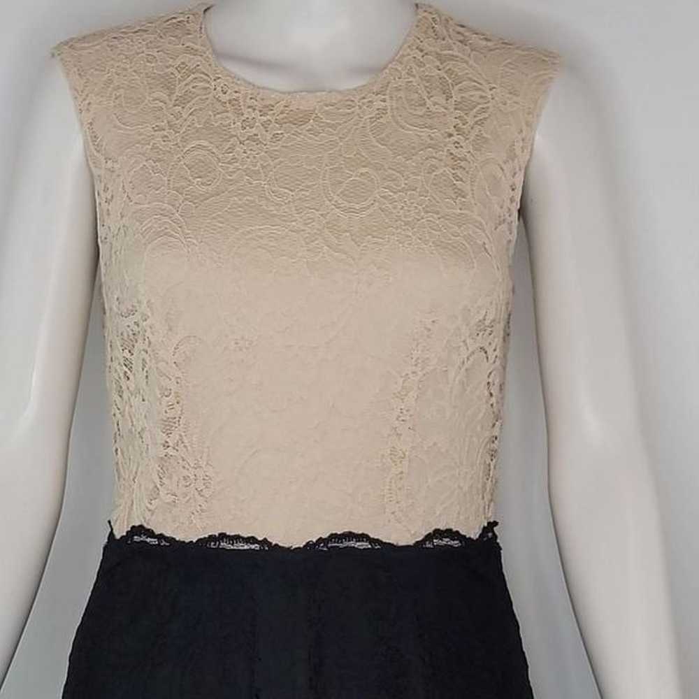 Betsey Johnson Cream & Black Lace Short Sleeve Co… - image 2