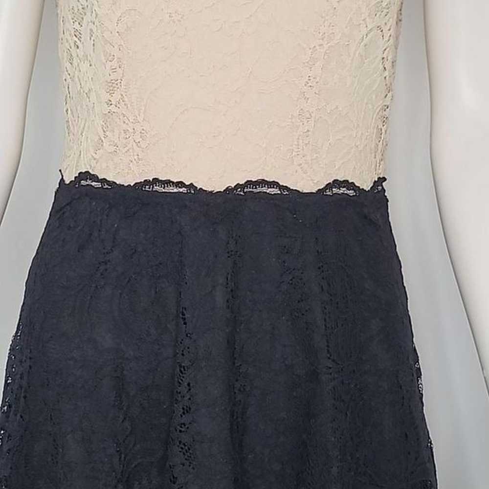 Betsey Johnson Cream & Black Lace Short Sleeve Co… - image 3