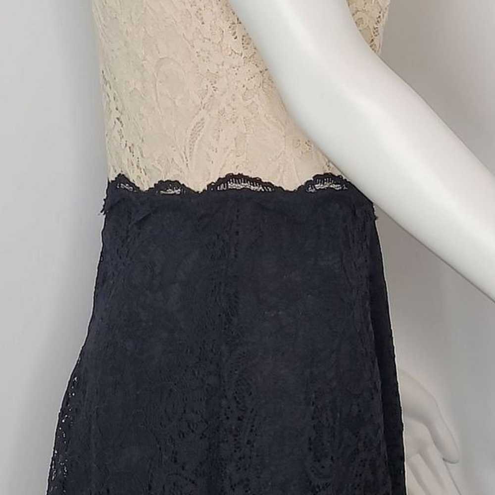 Betsey Johnson Cream & Black Lace Short Sleeve Co… - image 7