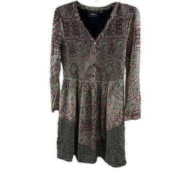 Maeve Anthropologie Tiled Amethyst Smocked Dress S