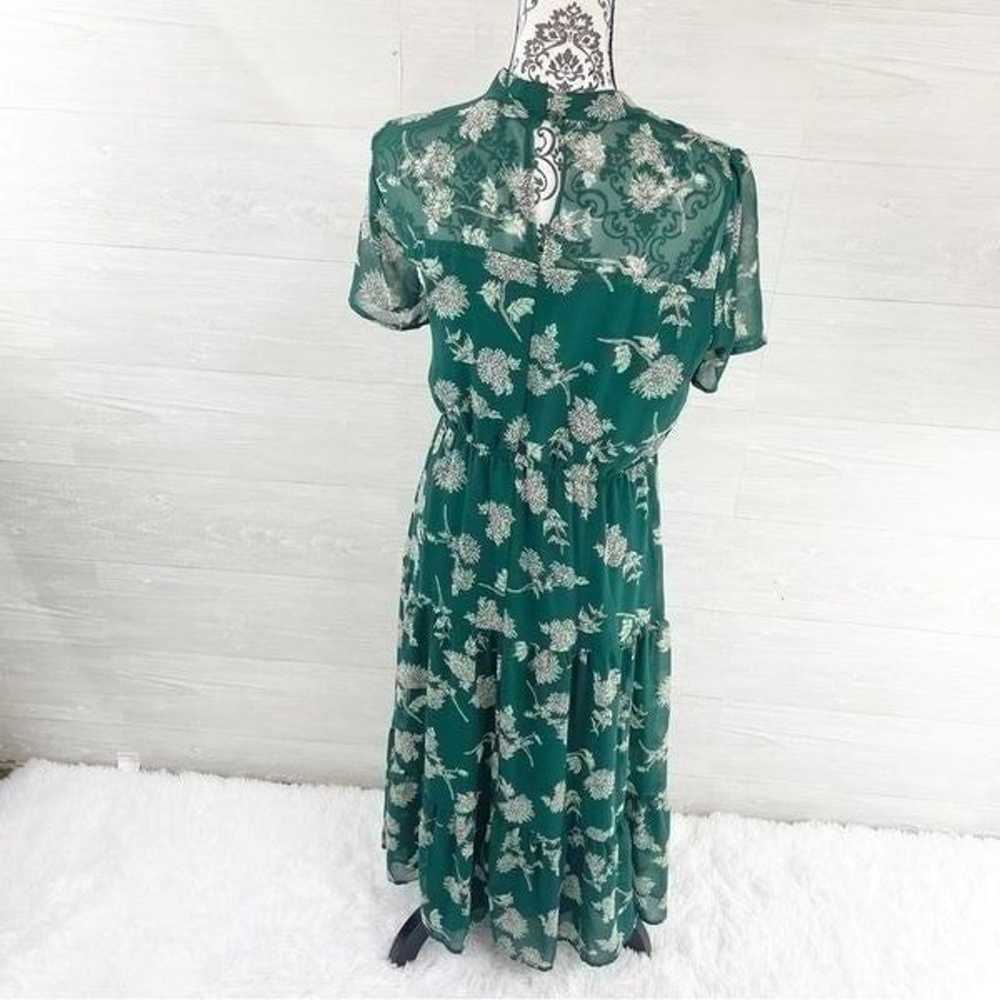 Lulu’s Dressed Up Dark Green Floral Print Midi Dr… - image 5