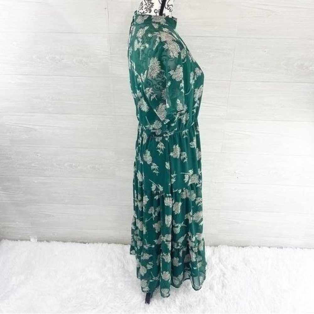 Lulu’s Dressed Up Dark Green Floral Print Midi Dr… - image 6