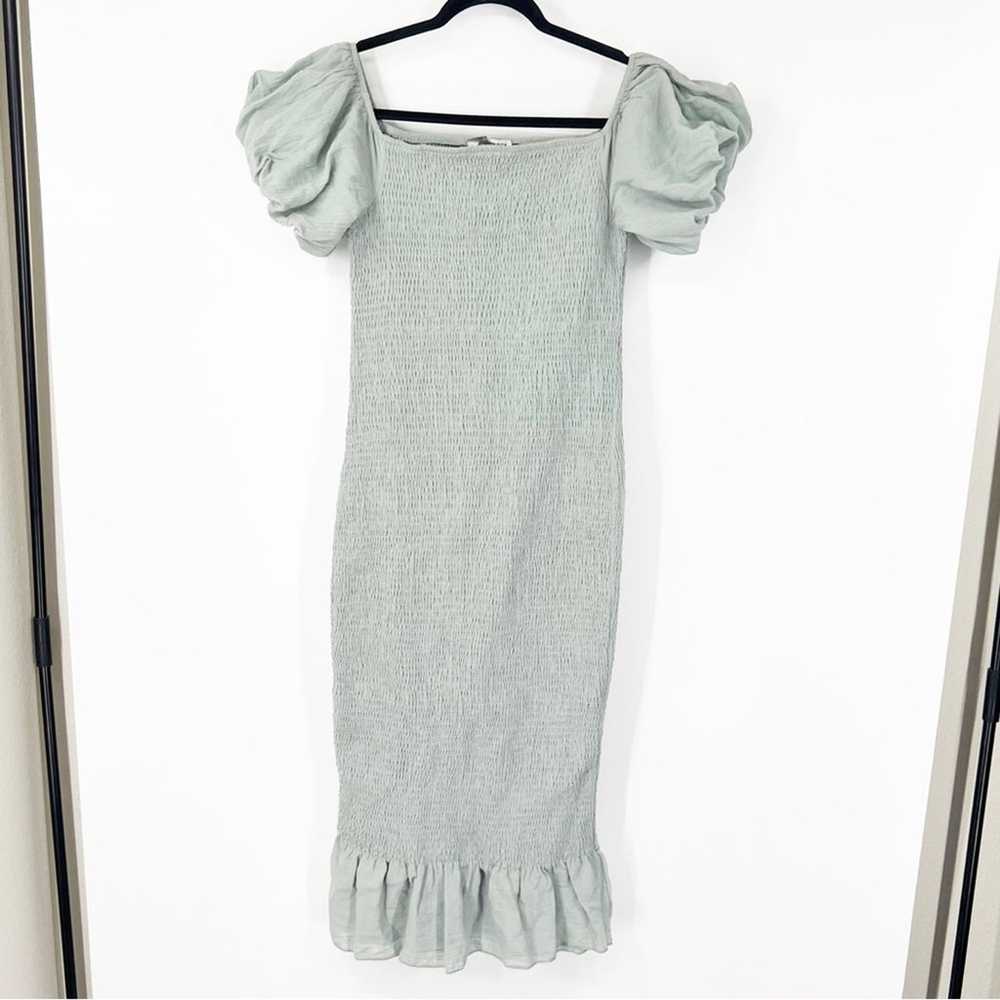 Baltic Born Alana Smocked Midi Dress in Sage - image 2