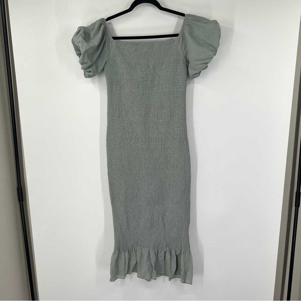 Baltic Born Alana Smocked Midi Dress in Sage - image 6