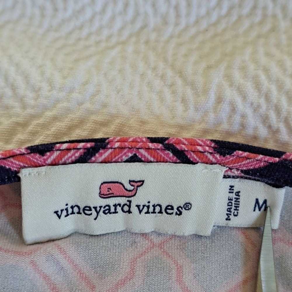 Vineyard Vines Womens Pink/Navy Print V Neck Wrap… - image 10