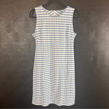 J. McLaughlin Blue And White Tank Dress Size Mediu