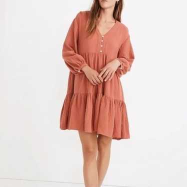 Madewell Colette Lightspun Long Pouf Sleeve Tiered