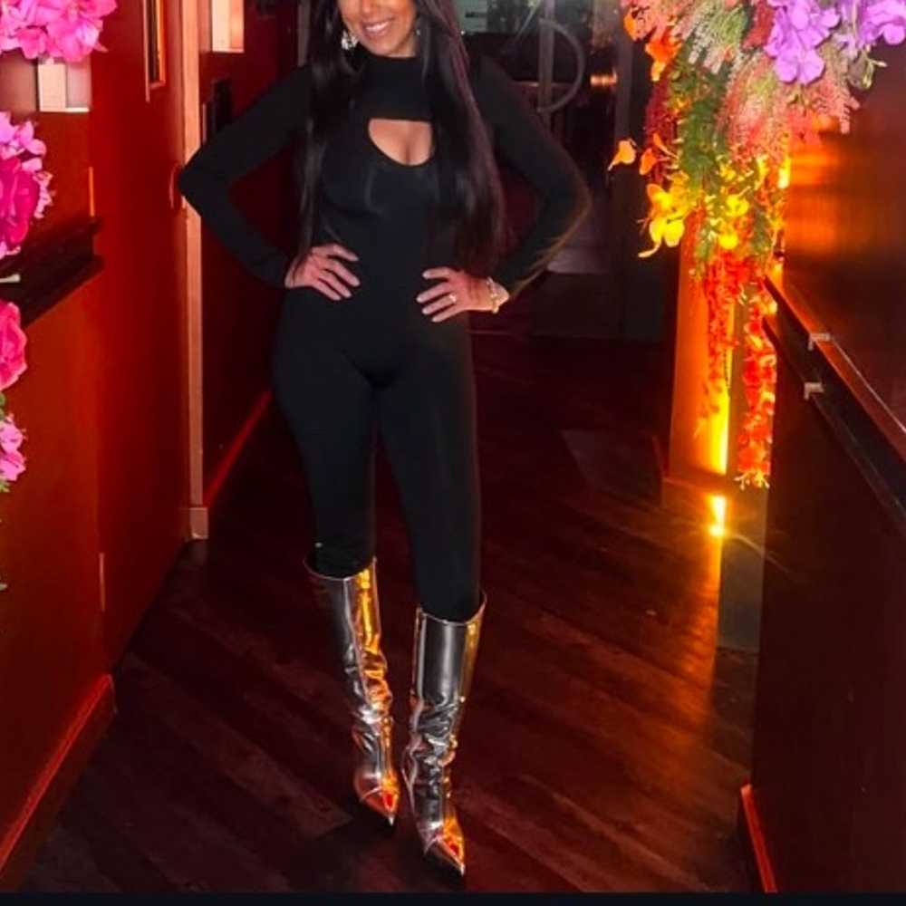 Black long sleeve jumpsuit/catsuit - image 4