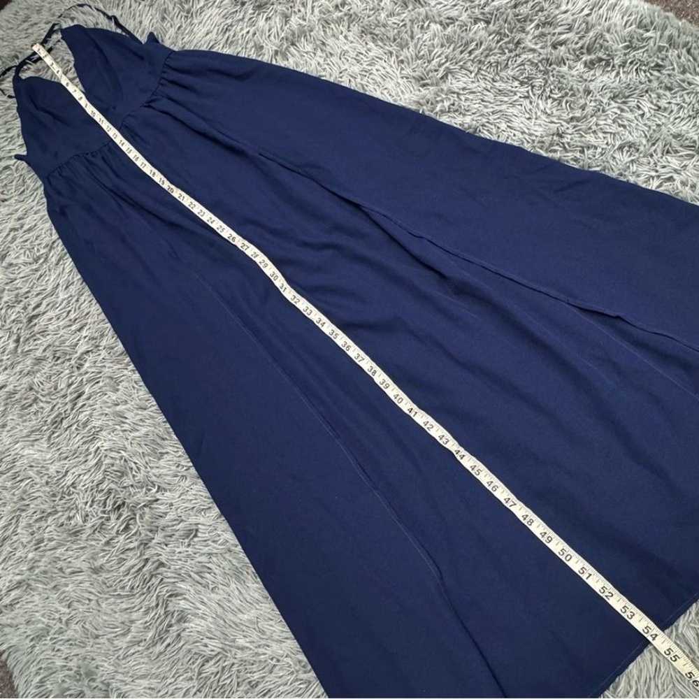 Navy Blue Maxi Formal Dress Size Medium - image 4