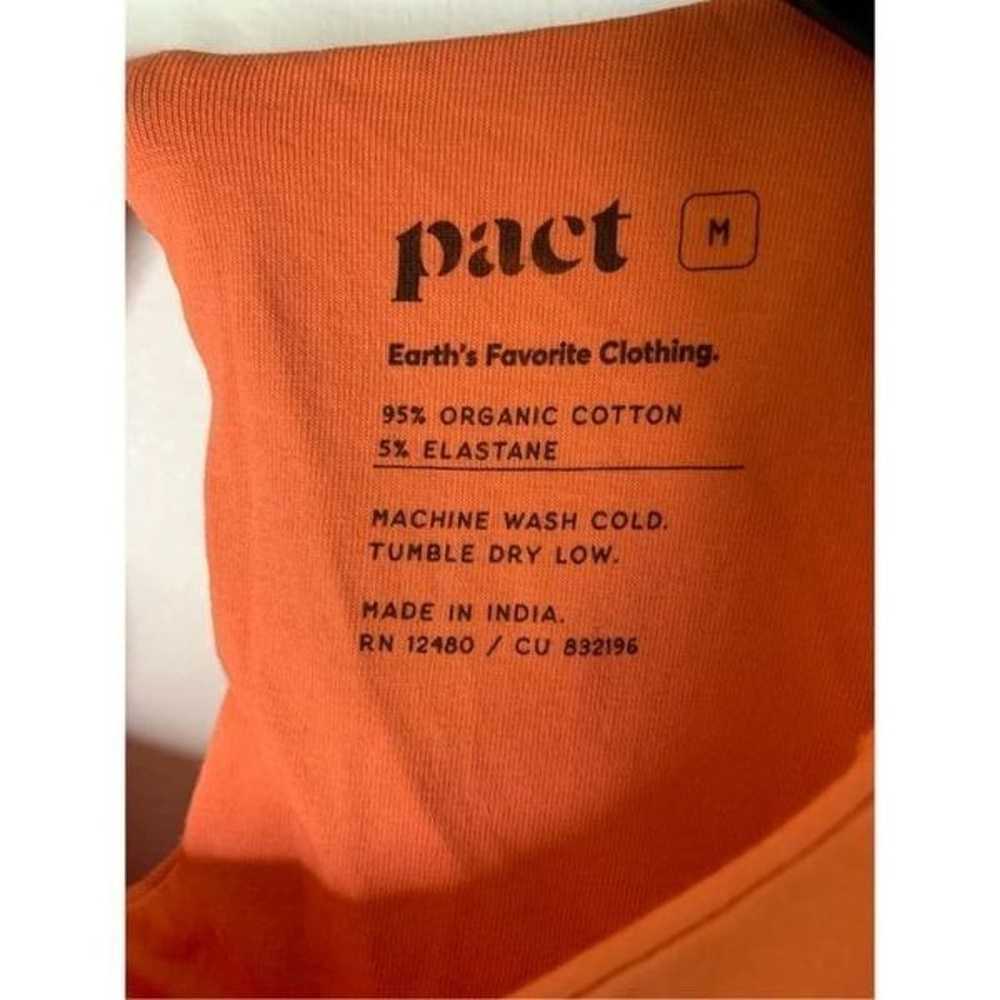 Pact organic cotton dress peach women's size medi… - image 3