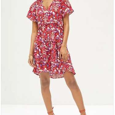 Anthropologie robin tiered mini dress