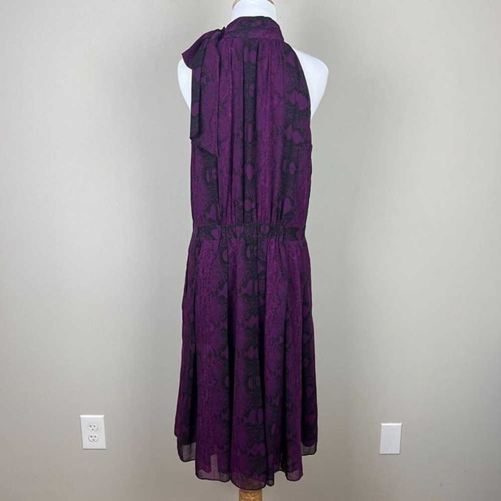 White House Black Market Dress 12 Purple Printed … - image 7